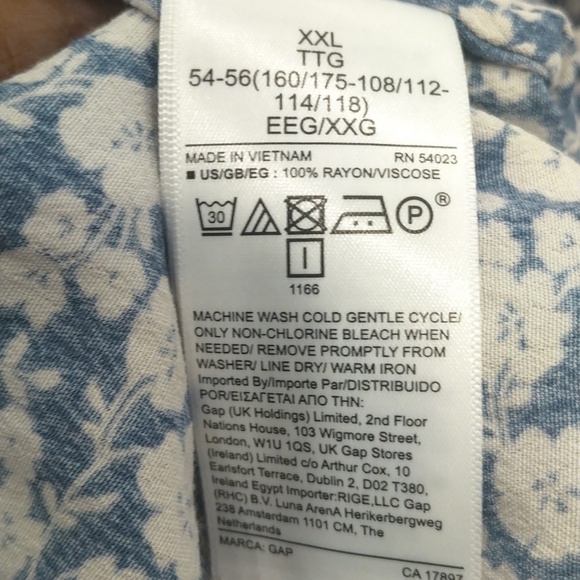 EC💙Gap Blue Floral Tiered Midi Dress - Picture 7 of 14